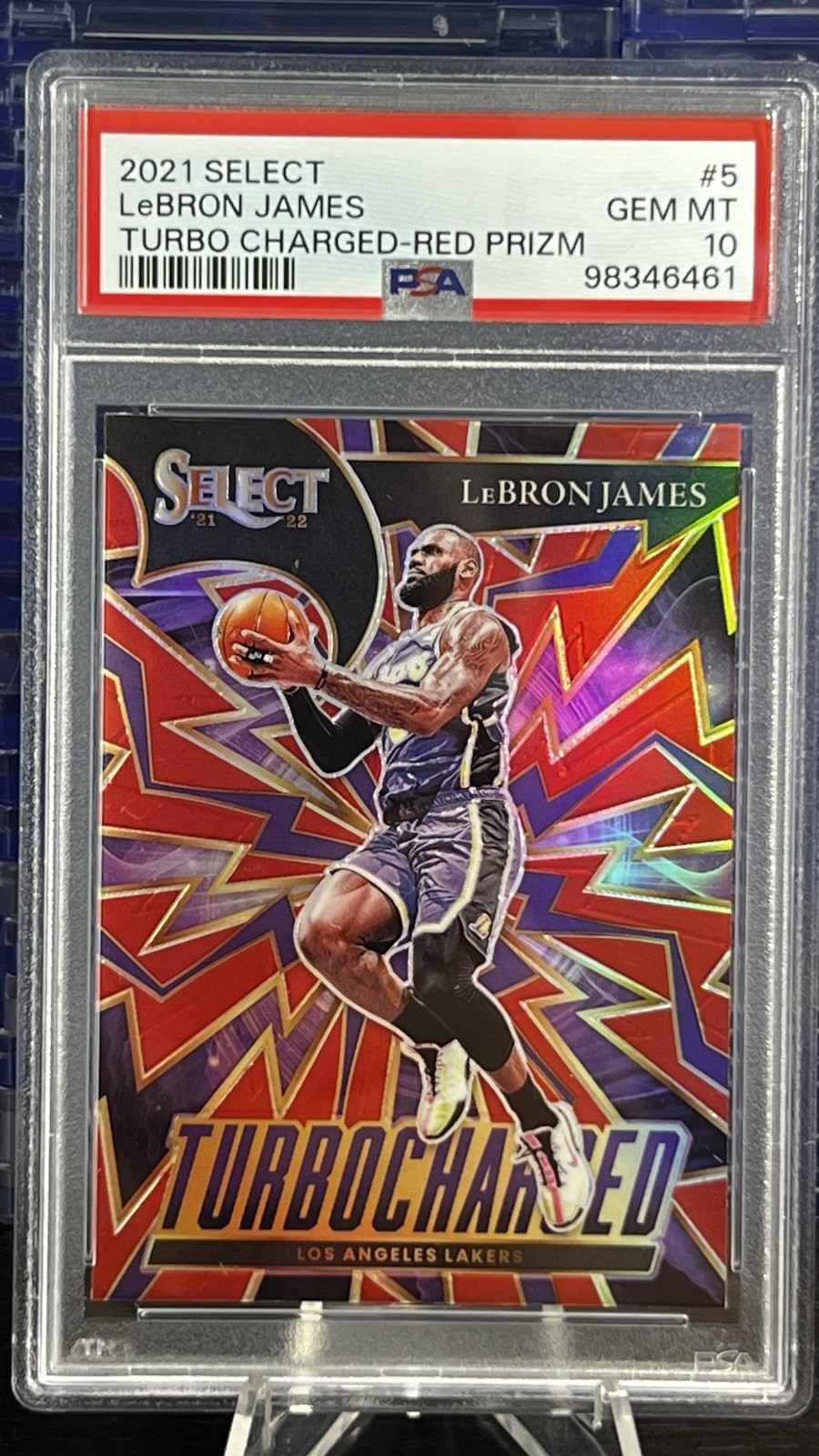 2021 Select LeBron James Turbo Charged Red Prizm #5 GEM 💎 PSA10