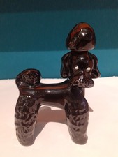 Vintage Black Poodle Ceramic Cherry Brandy bottle with Stopper