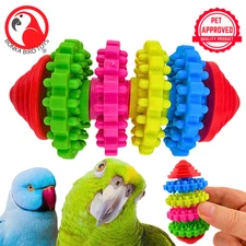 Bonka Bird Toys 2998 Gear Foot-Talon Toy Colorful Plastic Spin Parrot Cage Toy