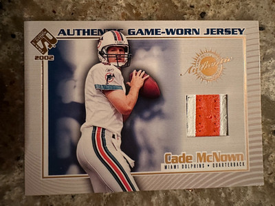 2002 Cade McNown Pacific Private Stock Game-Worn Jersey Patch 2 Color #67 Miami