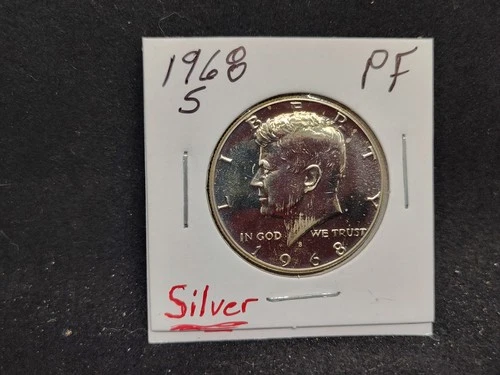 1968 s silver proof kennedy half dollar