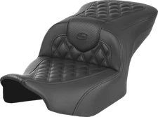 SADDLEMEN Heated Roadsofa* Fits Seat - Carbon Fiber - Lattice Stitch - W/o