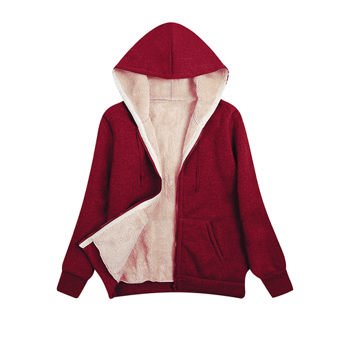 Damen Sherpa Fleece Sweatshirt - ultraweicher & warmer Winterpullover Hoodie - Bild 5 von 9
