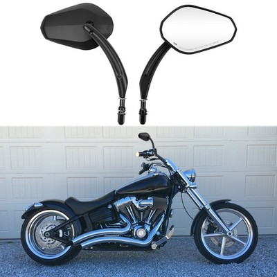 1 Paar Motorrad Spiegel Rückspiegel Schwarz für Harley Davidson Softail Rocker C