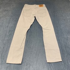 Vintage Levi's 511 Corduroy Pants Boys 14 Reg 27x27 Beige Pockets Slim Fit Retro