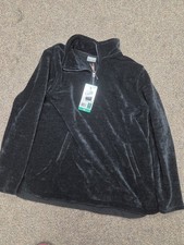 New 32 Degrees Heat Womens Extra Large XL Black Lined 1/4 Zip Jacket Coat Pullon
