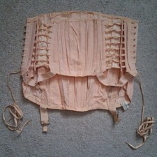 Victorian-Edwardian Pale Peach Corset Enchanting  Sensual Cotton  Rayon