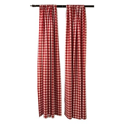 LA Linen Polyester Gingham Checkered Backdrop Panel 58 x 96 in. Pack of 2