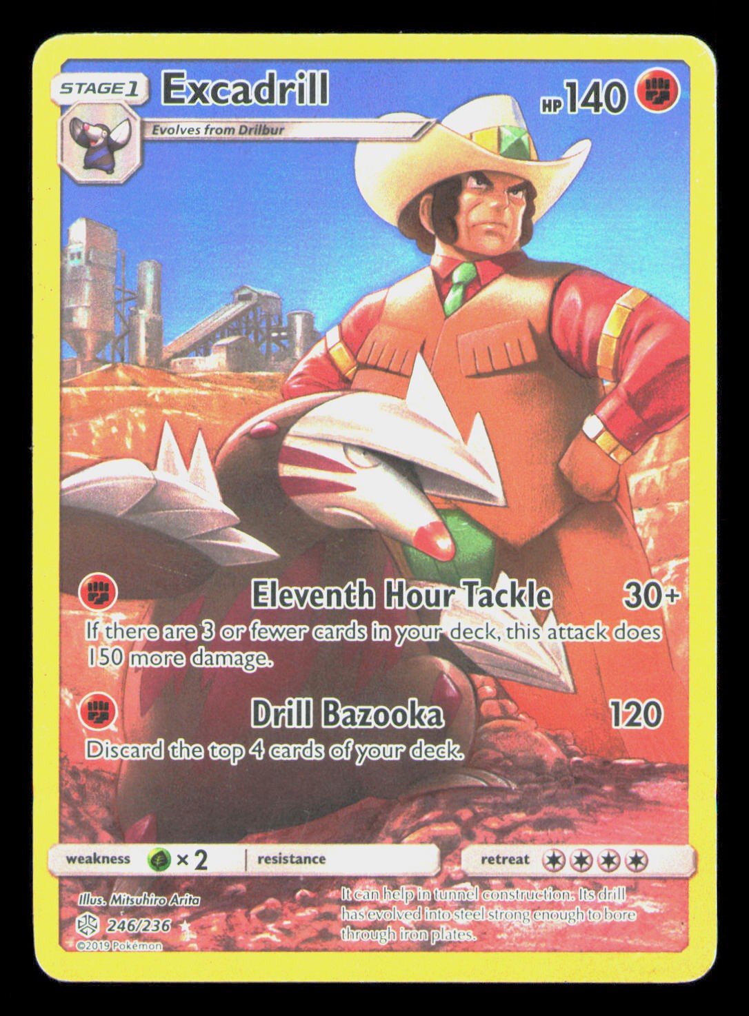Excadrill (Secret) Holo Secret Rare SM - Cosmic Eclipse 246/236 MP