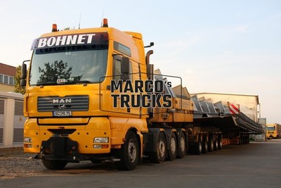 LKW Foto MAN TGA Schwerlasttransporter Deutschland gelb BOHNET #j4kt
