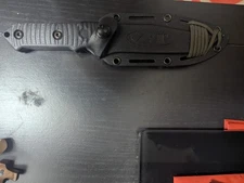 Zero Tolerance Tactical Knife, Fixed Blade,Black Blade.