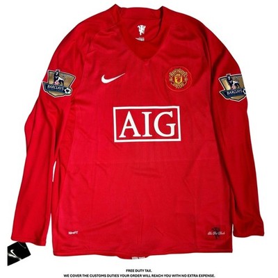 Cristiano Ronaldo Manchester United 2008 Home Red Long Sleeve