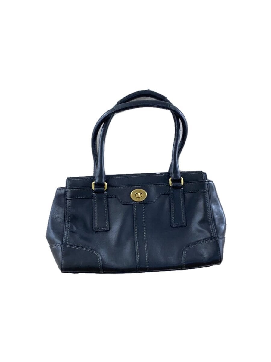 COACH Handbag Leather Black 11047