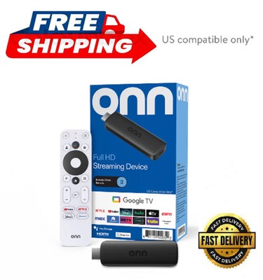 onn Full HD Streaming Device, Google TV - Fast Streaming, 8GB Storage, 1.5GB RAM