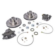 Front Deluxe Disc Brake Kit 5 Lug Drilled/Slotted for Chevy C10 GMC Truck 73-87