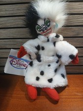 DISNEY STORE EXCLUSIVE 101 DALMATIANS CRUELLA 9" BEAN BAG PLUSH TOY