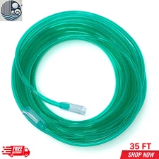 35 FT Green Crush Resistant 3 Channel Oxygen Supply Tubing w/ Standard Connect