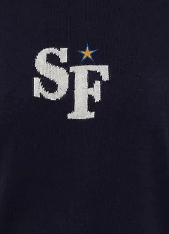 STRANDFEIN Pullover Rundhalsausschnitt Logo-Intarsie figurumspielend. Gr.42. a - Bild 3 von 4