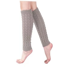 Leg Warmers for Women, 1pair High Knee Knitted Leg-Warmer Boots Socks, Soft 