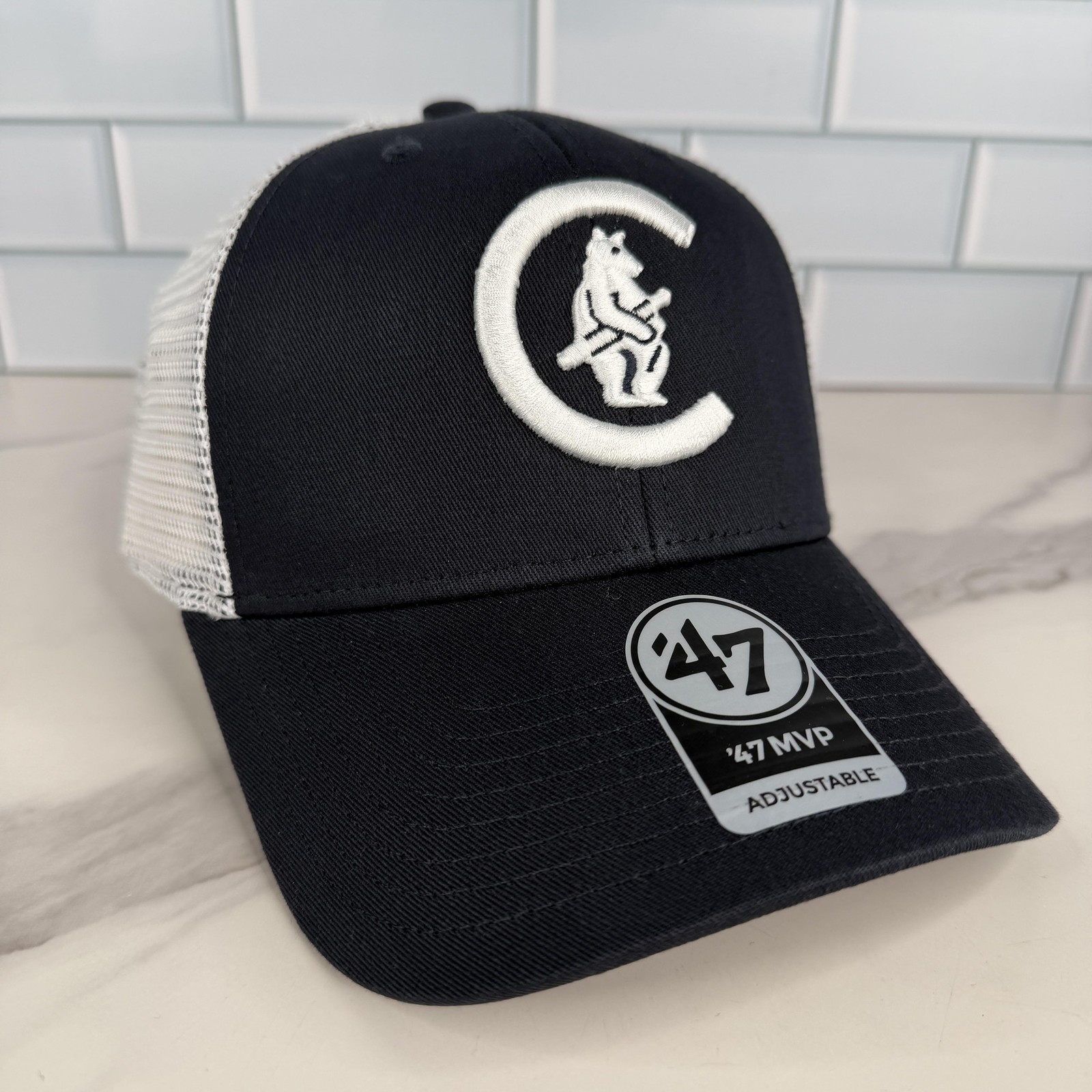 Cap Snap Back Mens One Size Navy White Mlb Baseball 47