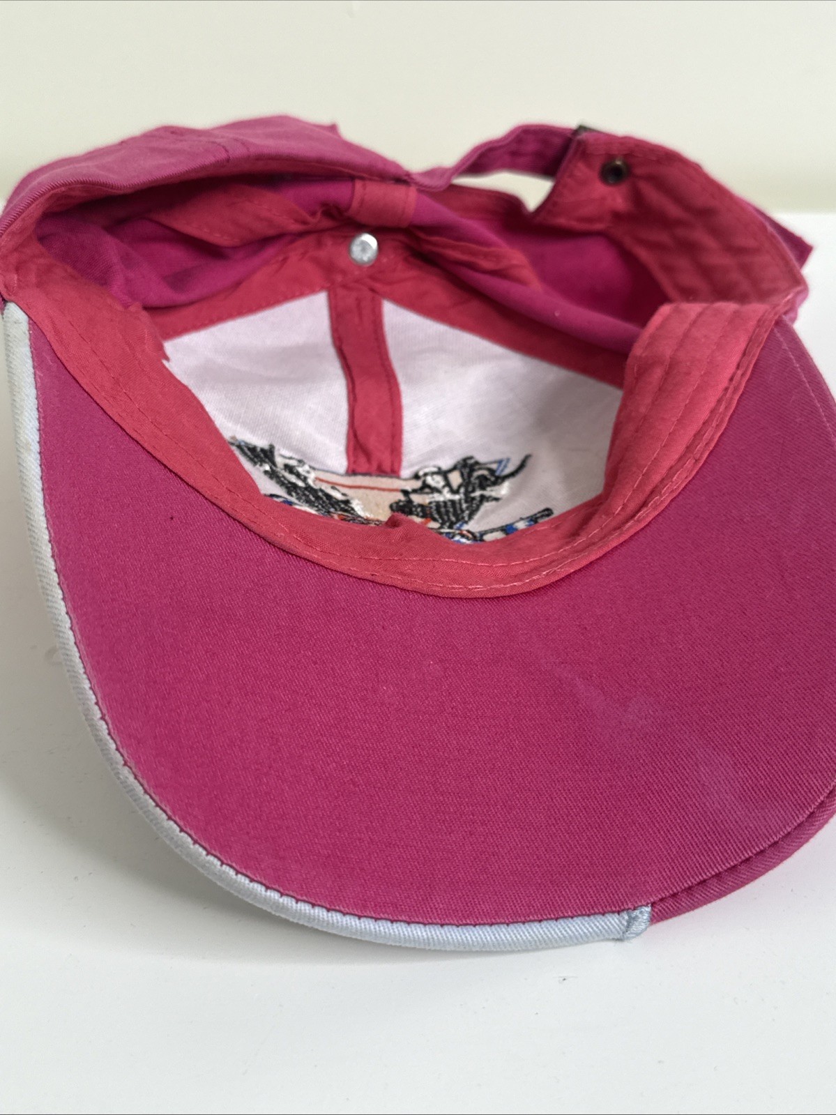 Vintage Cap Bucking Thunder Down Under Brigalow Pink Aged Hat image 4