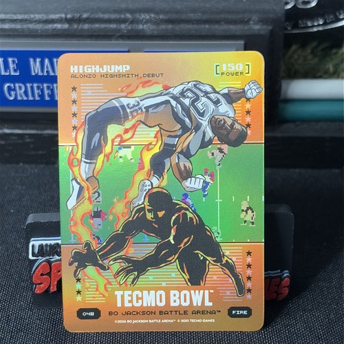 Bo Jackson Battle Arena Tecmo Bowl Highjump Alonzo Highsmith Orange Fire O48