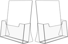 Acrylic Brochure Holder 8.5 X 11, Flyer Holder Stand Display, 2 Pack