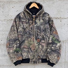 Carhartt J221 Mossy Oak Camo Thermal Lined Active Jacket Mens Large Made in USA