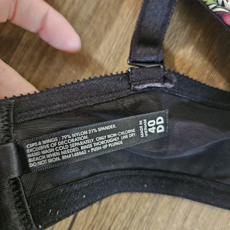 Torrid 40DD Tattoo Print Push Up Underwire Bra with Adjustable Straps - Image 2 of 2