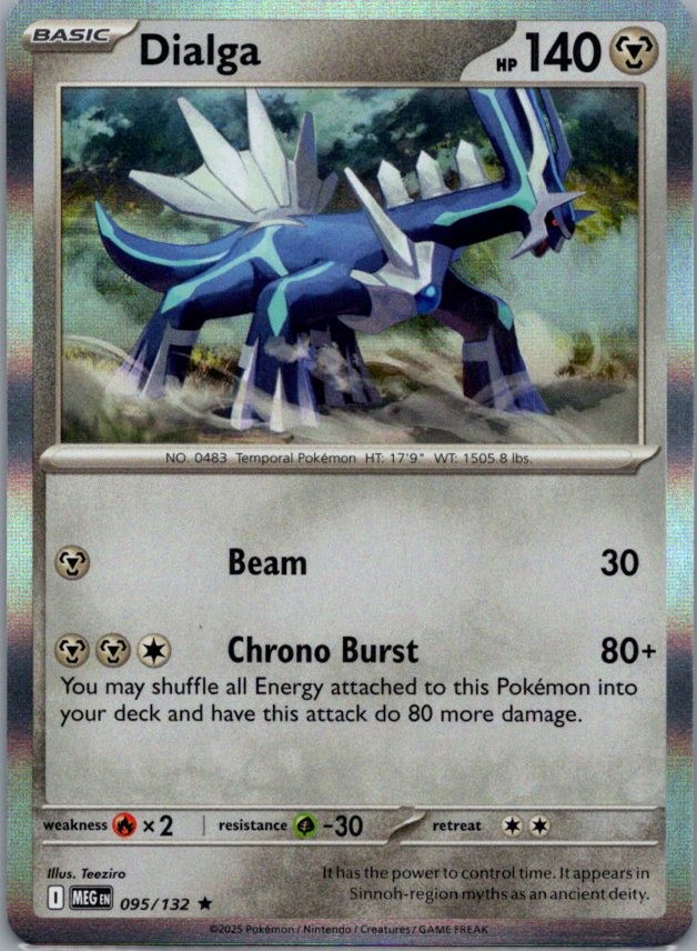 Dialga 095/132 Rare Holo ME01: Mega Evolution NM
