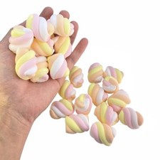 25 Pcs Fake Marshmallow  Realistic Artificial Fake Cotton Candy Model Photogra...