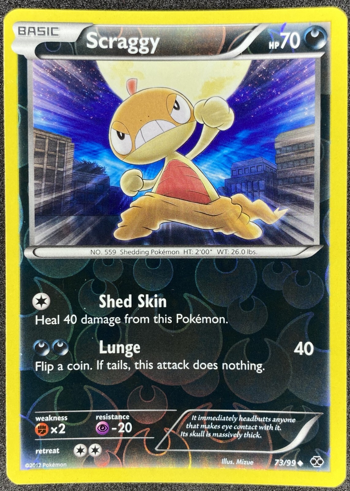 Pokémon Scraggy Reverse Holo 73/99 NXD Next Destinies LP/NM