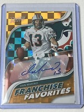 RARE 2023 PANINI PRESTIGE DAN MARINO FRANCHISE FAVORITES AUTO ORANGE 1/5 SP