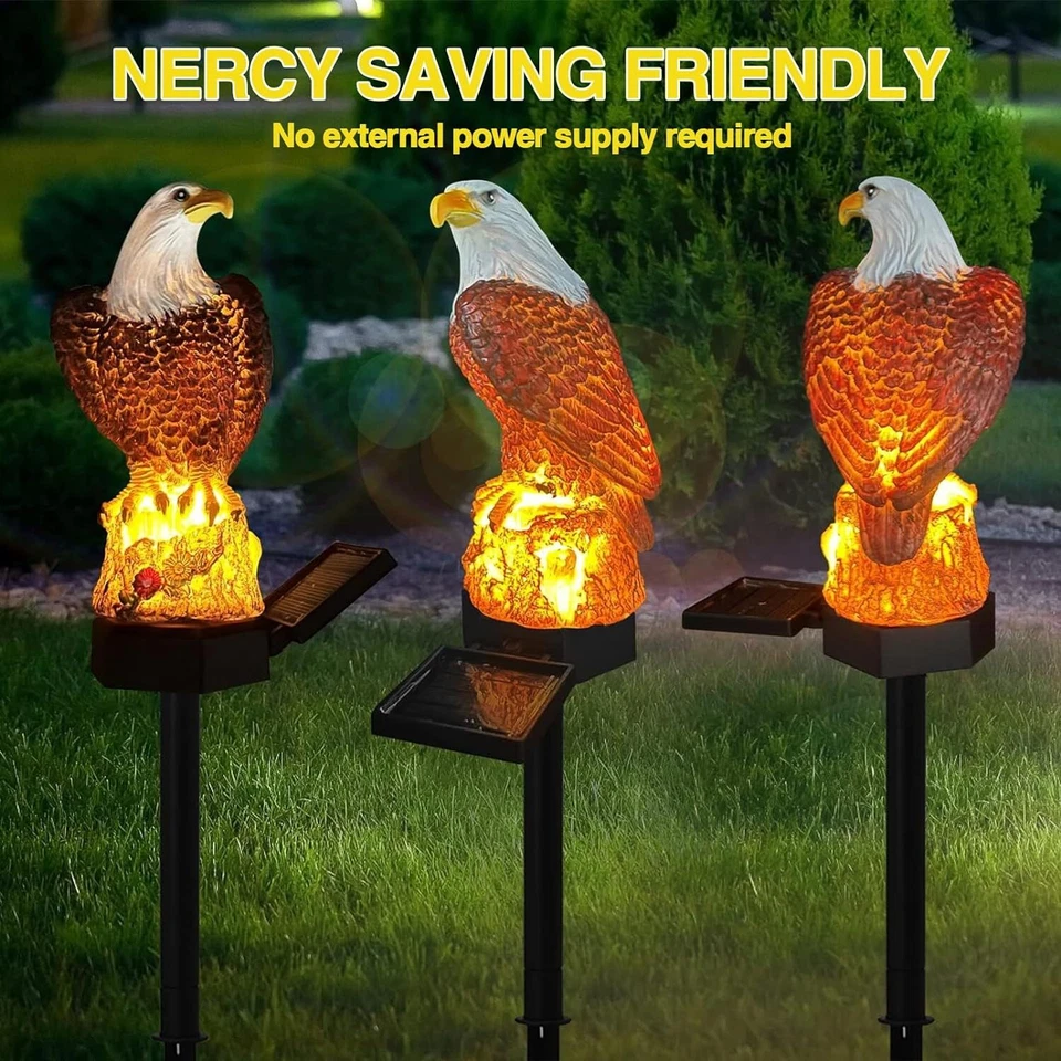 Eagle Solar Garden Lights,Eagle Statue Eagle Decor Garden Solar Light Outdoor De - Image 2 of 4