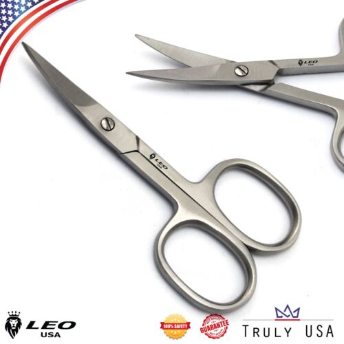 2 PCS Arrow Steel Manicure Cuticle Nail Cutting Finger Toe Nail Scissors Curved - Picture 1 of 3