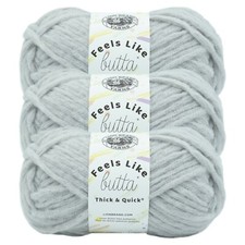  3 Pack Lion Brand Yarn 155-149AL Feels Like Butta Thick  Quick, Quiet Grey