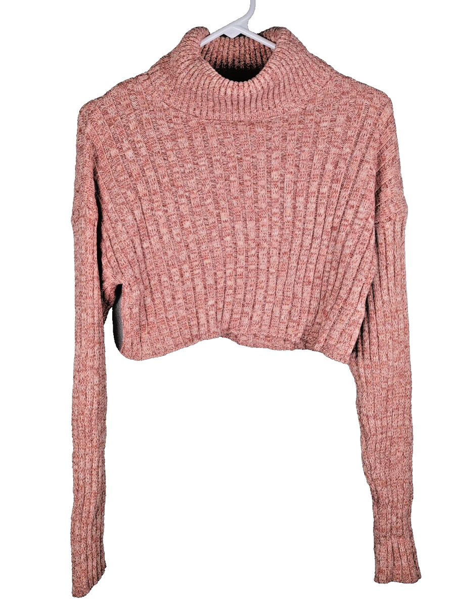 Turtleneck Sweater Coral Sweater Forever 21 Crop Top Ribbed Knit