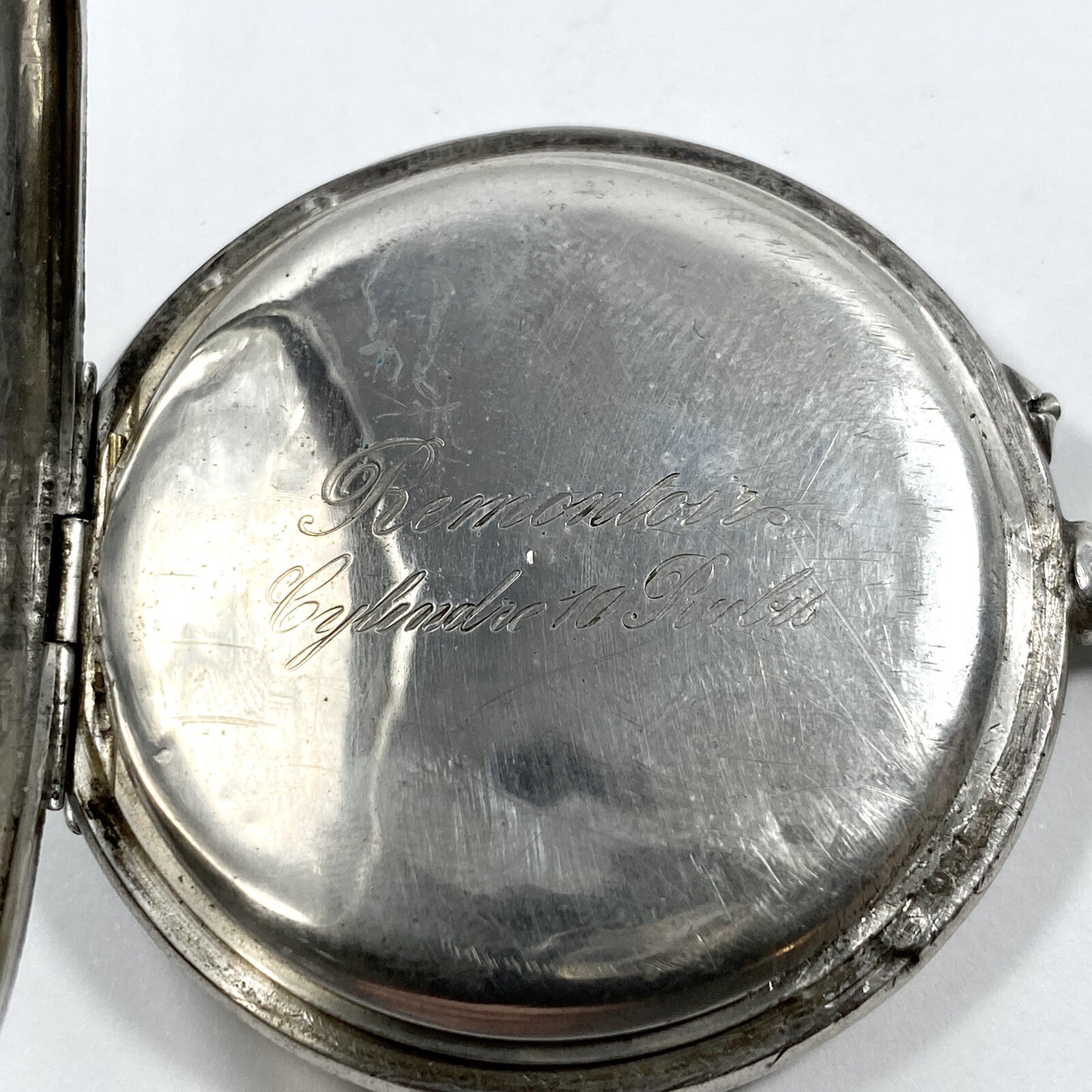 Antique 1890s French Import Fine Silver Pocket Watch Case 39.5mm
