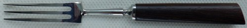 1 Vintage GEORGE BUTLER Dessert Fork Stainless Steel Wooden Handle Cutlery Retro - Picture 5 of 10