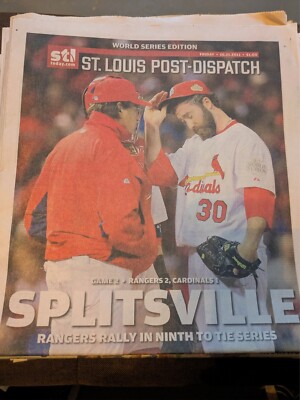 St. Louis Post Dispatch 10-21-11 Cardinals Playoffs Pujols, Yadi Newspaper
