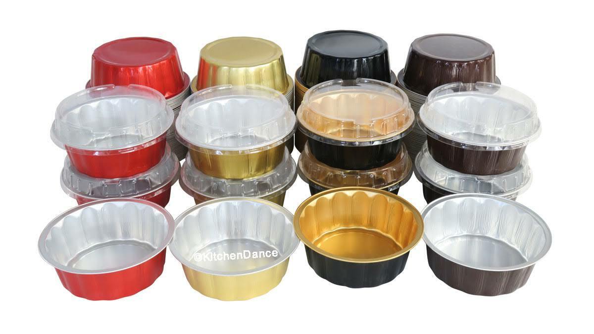 KitchenDance Disposable 業界No.1 Colored Aluminum お買得 Individual 8 Desser oz.