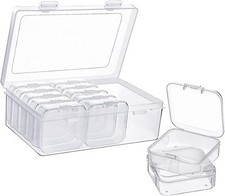 12 Pieces Small Clear Plastic Beads Storage 2.12 x x 0.79 Inch,
