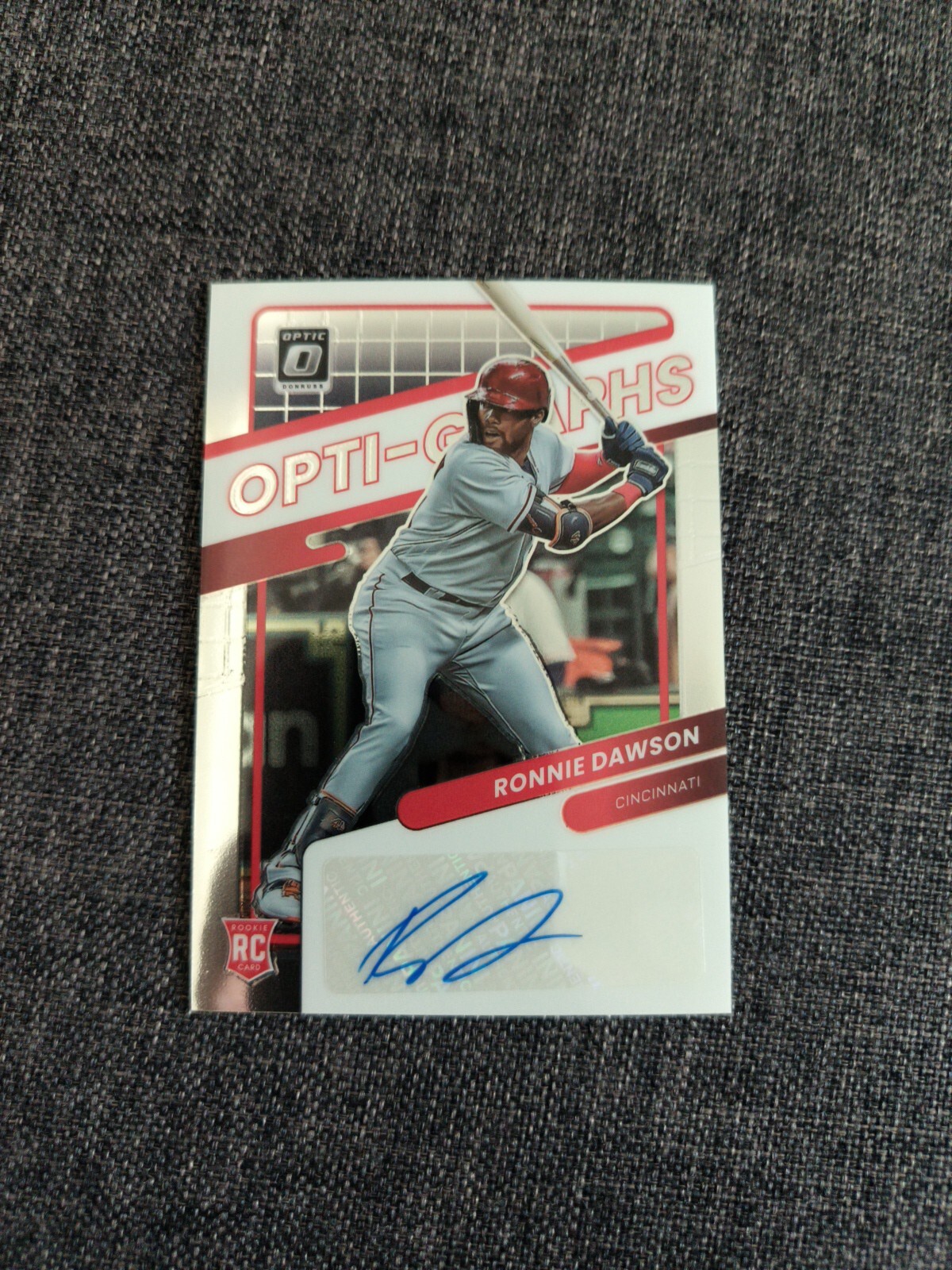 2022 Donruss Optic Optigraphs #OG-RD RONNIE DAWSON AUTO RC CINCI REDS 🔥🔥