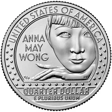 2022 D Anna Wong Quarter.  Uncirculated From US Mint roll. Women Series 