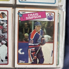 1988-89 Topps Oilers Hockey Card #27 Craig Simpson