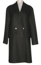 Nwt Club Monaco Wool Blend Manteaux Relaxed Double Breasted Coat M Msrp$379