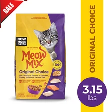 Meow Mix Original Choice Dry Cat Food, 3.15 Pound Bag
