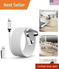 Durable 16FT VR Link Cable for Meta Quest 3S/3/2/Pro & SteamVR Connectivity