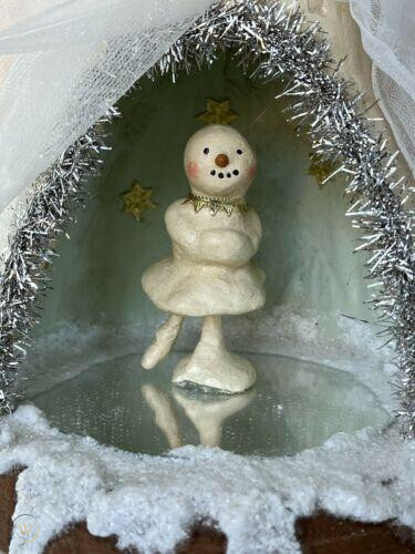 Nicole Sayre 2007 Christmas Snowman Angel Cloche | eBay
