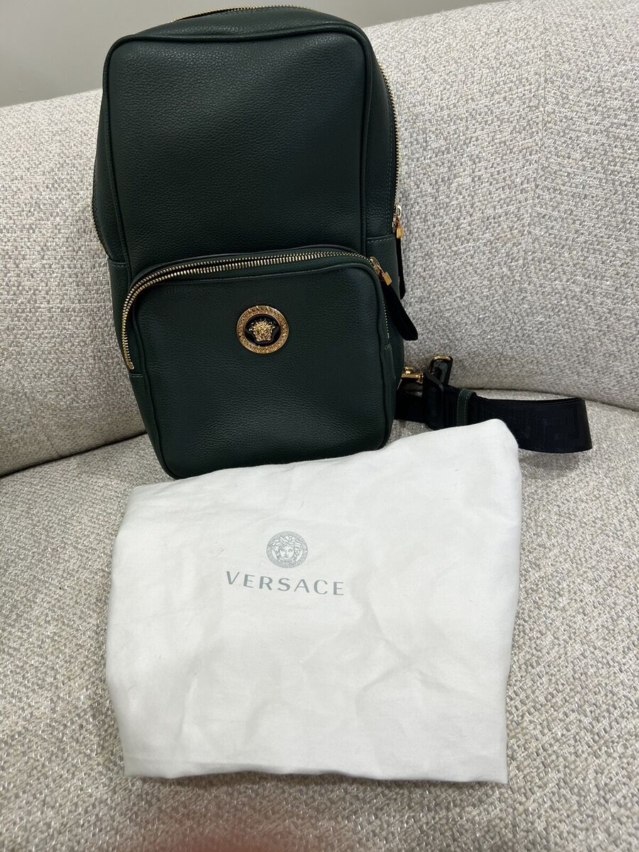 VERSACE Sling Cross Body bag men leather Green NWT | eBay VERSACE Sling Cross Body bag men leather Green NWT | eBay